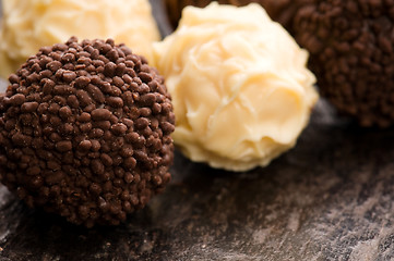 Image showing chocolate truffles assortment