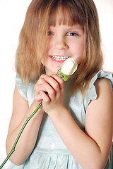 Image showing child with a rose