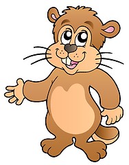 Image showing Cartoon groundhog