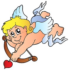 Image showing Cupid shooting with bow
