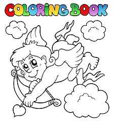 Image showing Coloring book with Cupid 1