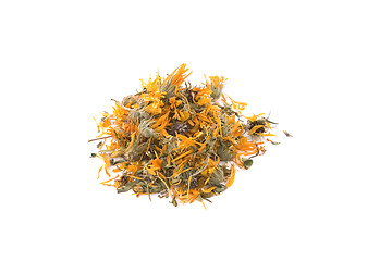 Image showing Calendula or marigold dry flower for tea