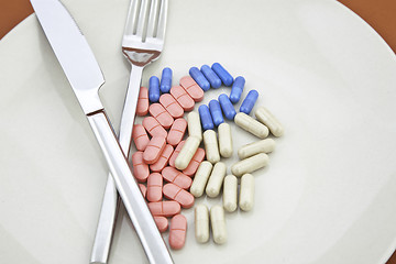 Image showing pills on plate