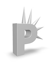 Image showing letter p with prickles