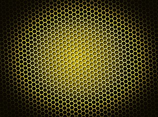 Image showing Honeycomb Background Yellow