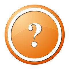 Image showing orange question mark round button