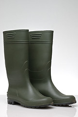 Image showing Green rubber boots 