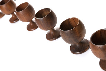 Image showing Wooden cups