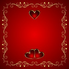 Image showing Valentine greeting card with heart