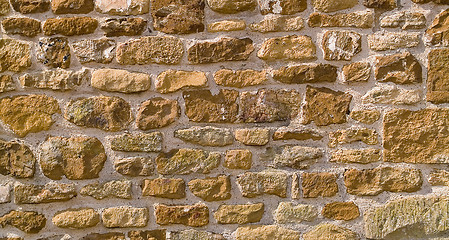 Image showing Honey-coloured stone wall background