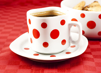 Image showing Turkish coffee with cookies