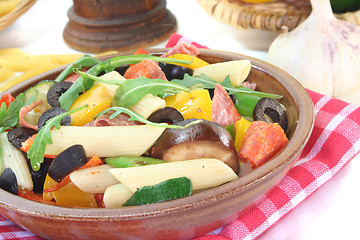 Image showing Penne salad