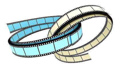 Image showing Two 3d blank films ring