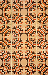 Image showing Seamless tile pattern of ancient ceramic tiles