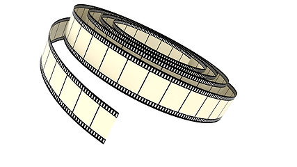 Image showing Sepia Segment color film rolled down