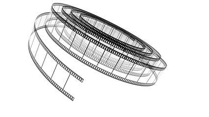 Image showing White Segment color film rolled down