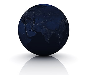 Image showing Earth Globe at night