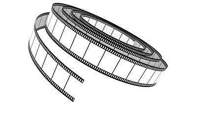 Image showing White Segment color film rolled down