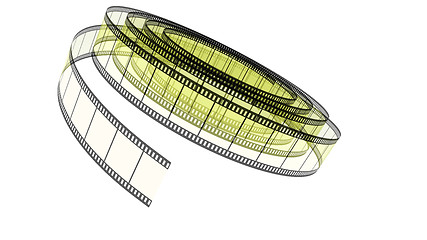 Image showing Segment color film rolled down