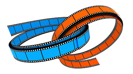 Image showing Two 3d blank films ring