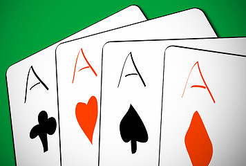 Image showing Four aces