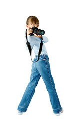 Image showing The girl - photographer