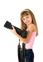 Image showing The girl - photographer