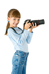 Image showing The girl - photographer