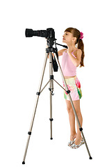 Image showing The girl - photographer