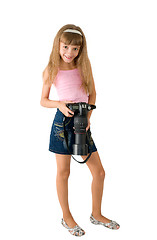 Image showing The girl - photographer