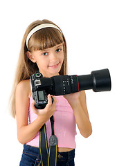 Image showing The girl - photographer