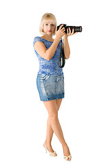 Image showing The lady - photographer