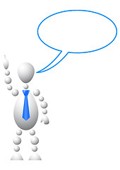 Image showing Man with empty chat bubble