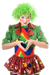 Image showing Female clown