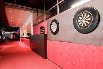 Image showing Darts boards in club