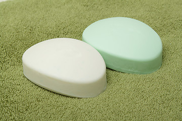Image showing Two bars of soap