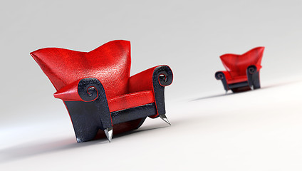 Image showing modern sofa 3D rendering