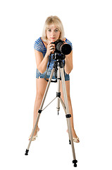 Image showing The lady - photographer