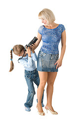 Image showing The girl - photographer