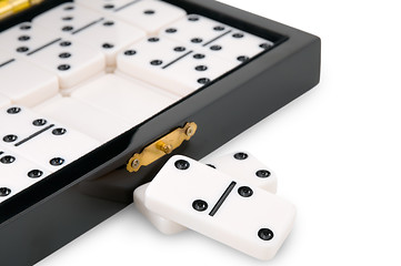 Image showing Casket with dominoes
