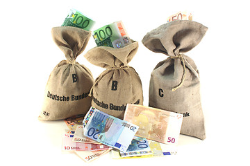 Image showing Money bags with Euros
