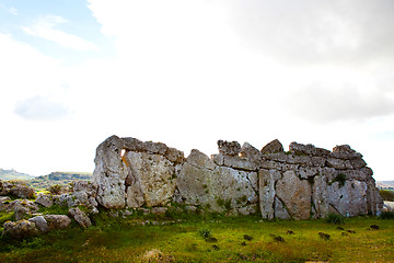 Image showing Ggantija temple remains in Gozo