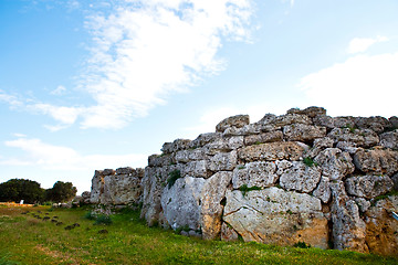 Image showing Ggantija temple remains in Gozo