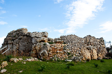 Image showing Ggantija temple remains in Gozo