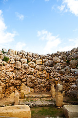 Image showing Ggantija temple remains in Gozo