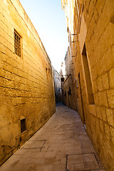 Image showing Narrow street of Mdina, Malta