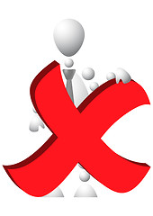 Image showing Man with red negative symbol