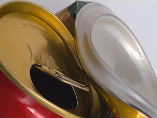 Image showing Bent beer can