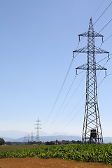 Image showing High tension electricity