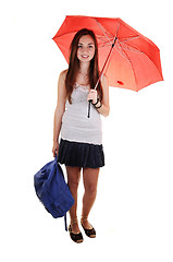 Image showing Schoolgirl with backpack.